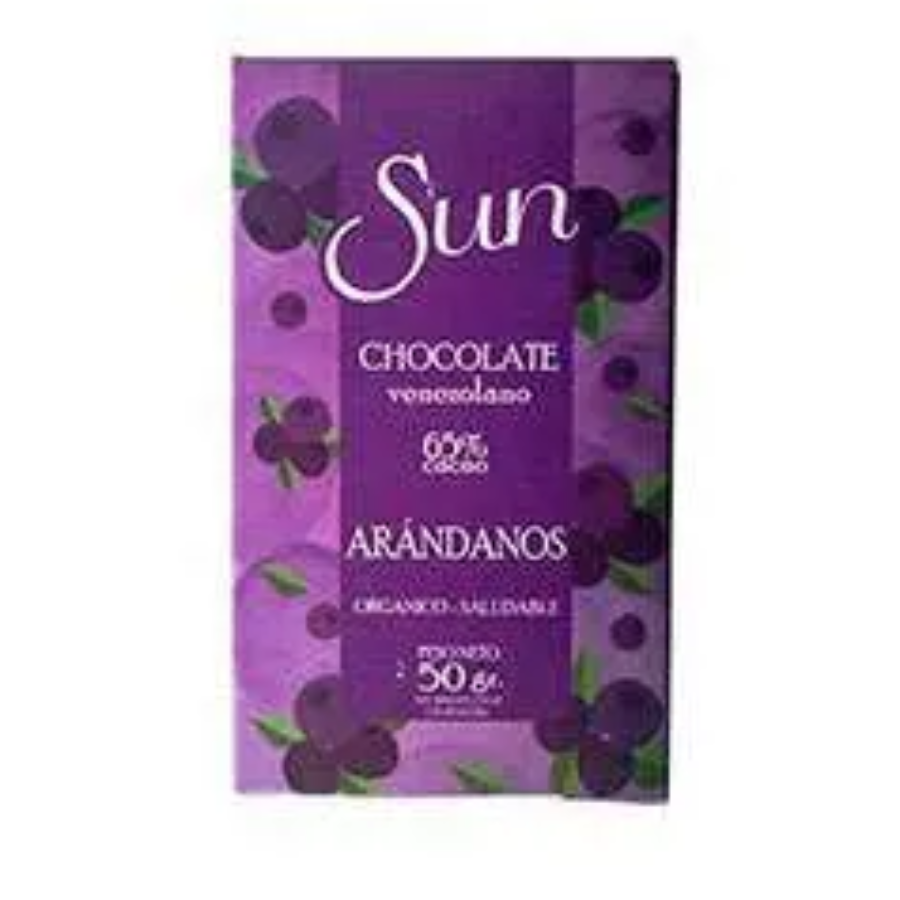 BARRA DE CHOCOLATE SABOR ARANDANO 50GR