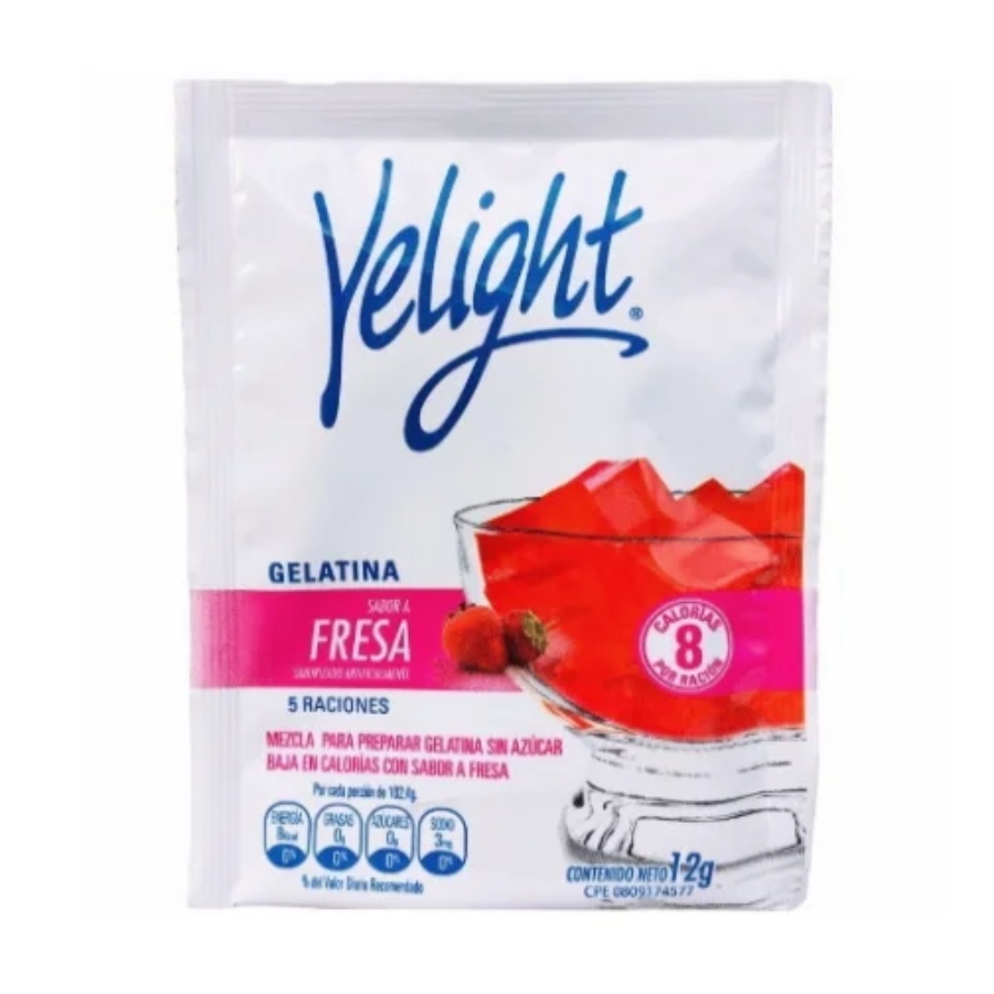 GELATINA YELIGHT FRESA 12G