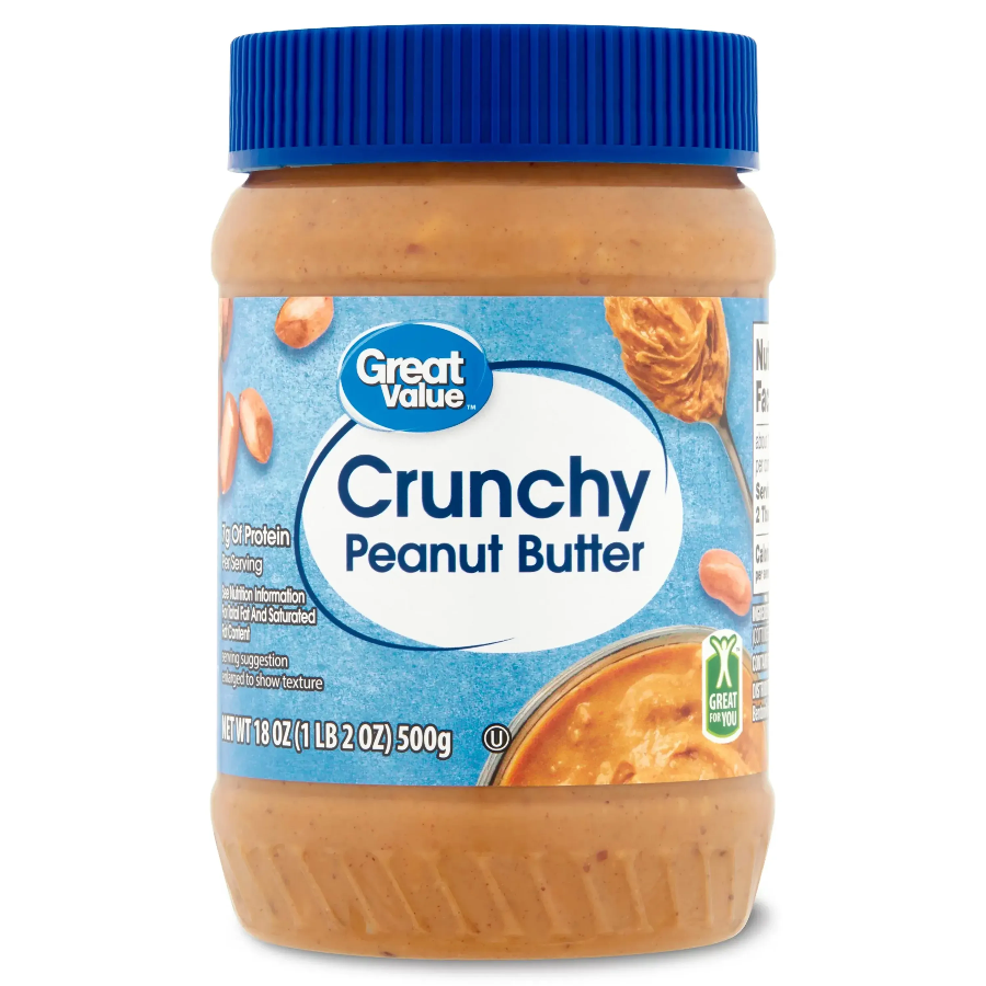 MANTEQ DE MANI CRUNCHY GREAT VALUE 500g
