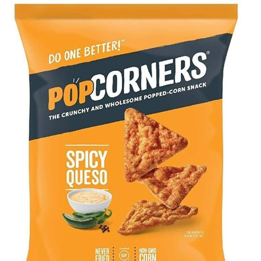 POPCORNERS SPICY QUESO