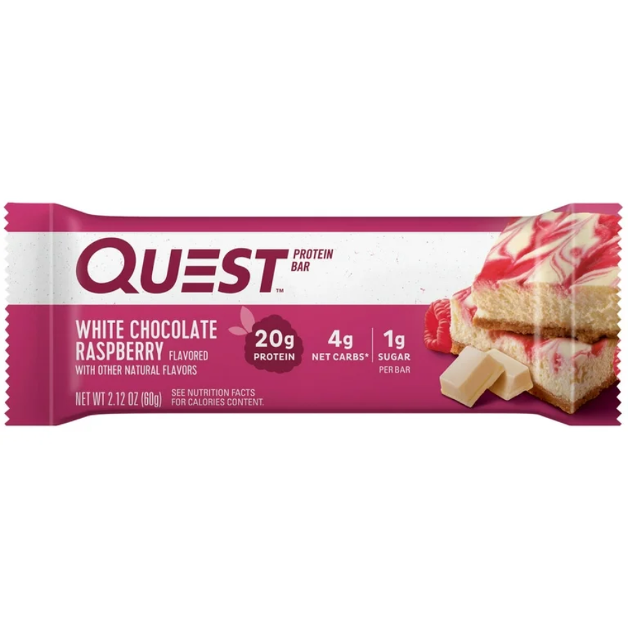 QUEST PROTEIN BAR WHITE RASBERRY