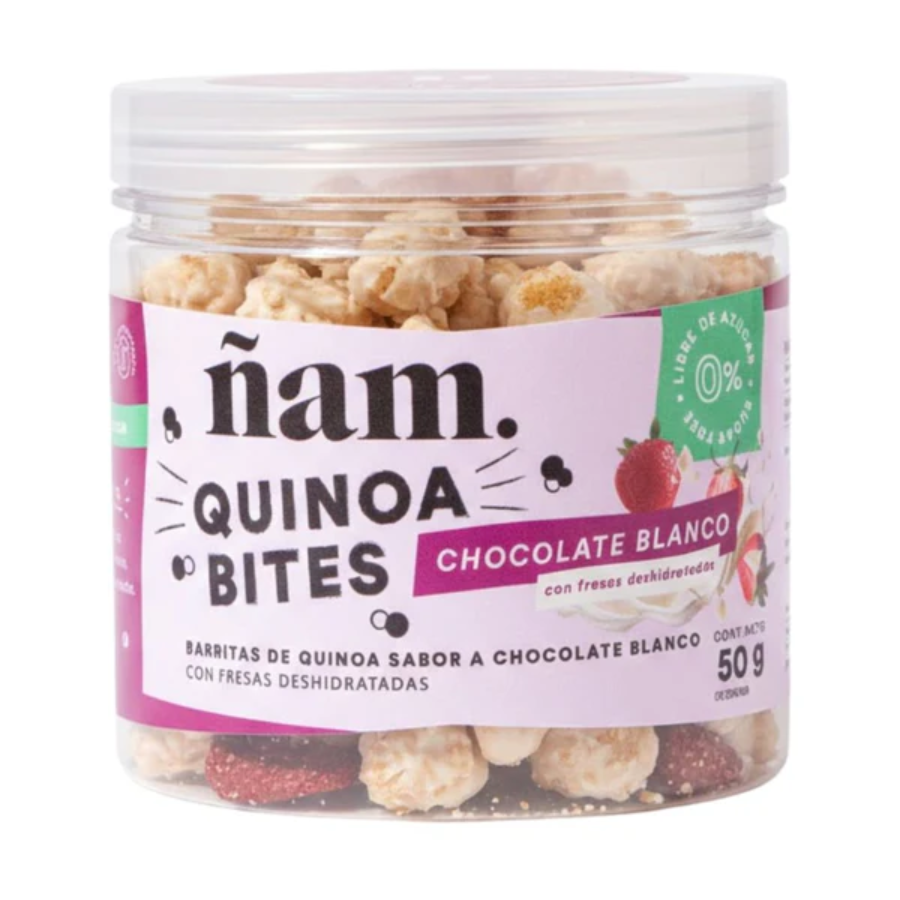 QUINOA BITES CHOCOLATE CON FRESA 50GR