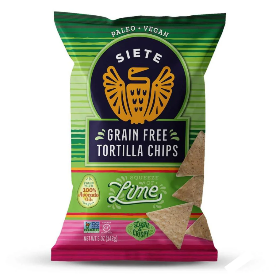 SIETE TORTILLA CHPS LIME 142g